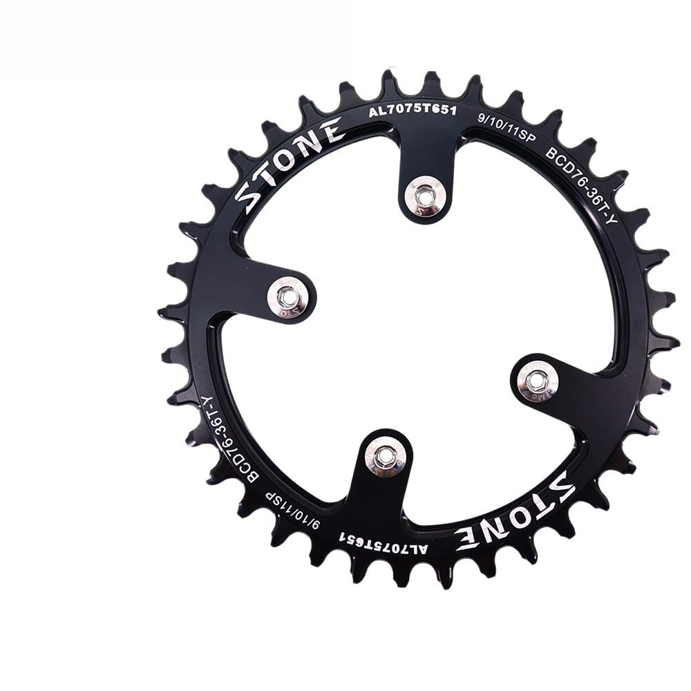 LKfjnhePF Chainring Chainring 76 BCD Round 30T 32T 34 36 38T 40T Tooth MTB Bike Cycling Bicycle ChainWheel Toothplate 76bcd Narrow Wide Chainring(30T)