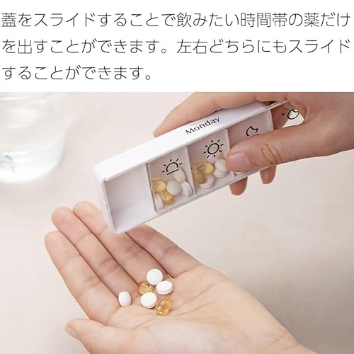 霜山 ピルケース 薬ケース 1週間 1日4回 7日分 の商品画像 3