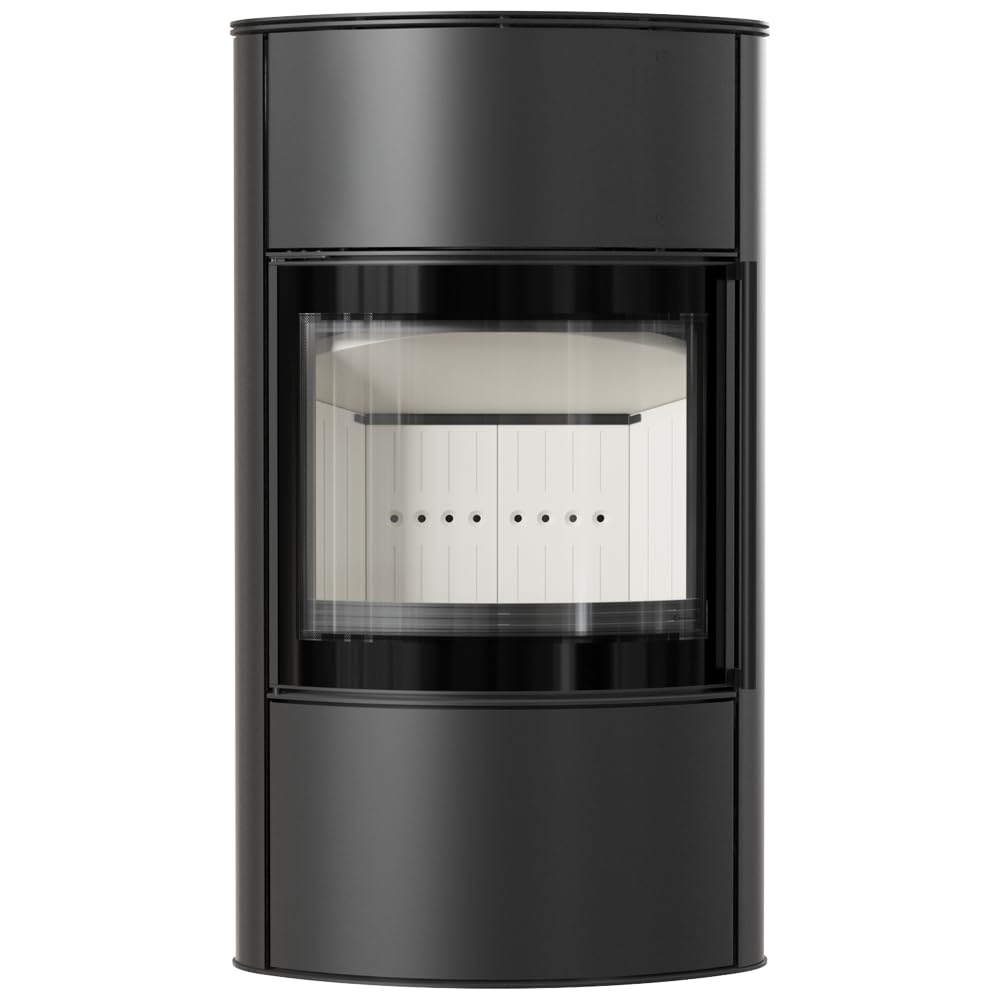 KRATKI Stufa a legna in acciaio BJORN 7 kW Ø150 A ECODESIGN und BImSchV 2 | Acciaio nero, efficienza 79,4%, classe A. Ecodesign, BImSchV 2, Flamme Verte 7, Kratki PRO; per recupero calore.; Gamma di