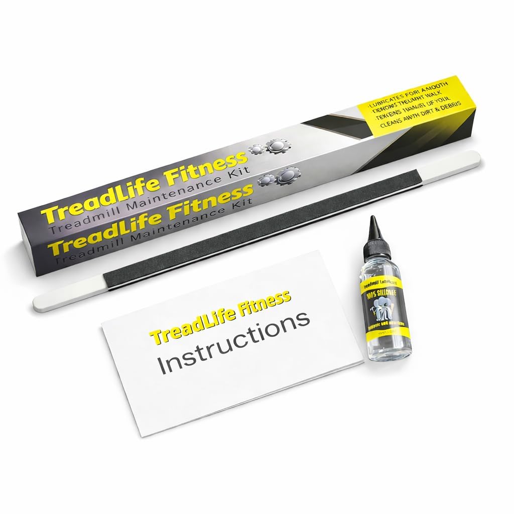 TreadLife Fitness Treadmill Maintenance Kit | 1 Year Supply of Treadmill Lubricant for Belt | 100% Silicone Lube | Extra Wide TruLube Applicator Wand | Directions Included