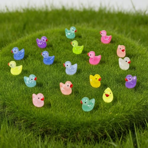 ResinGlow 370PCS Glow in The Dark Mini Ducks Tiny Duck Figurines Small Resin Miniature Ducks for Fairy Garden Dollhouse Decor Micro Landscape Aquarium DIY Crafts Party Favors Gifts by ResinGlow - Image 5
