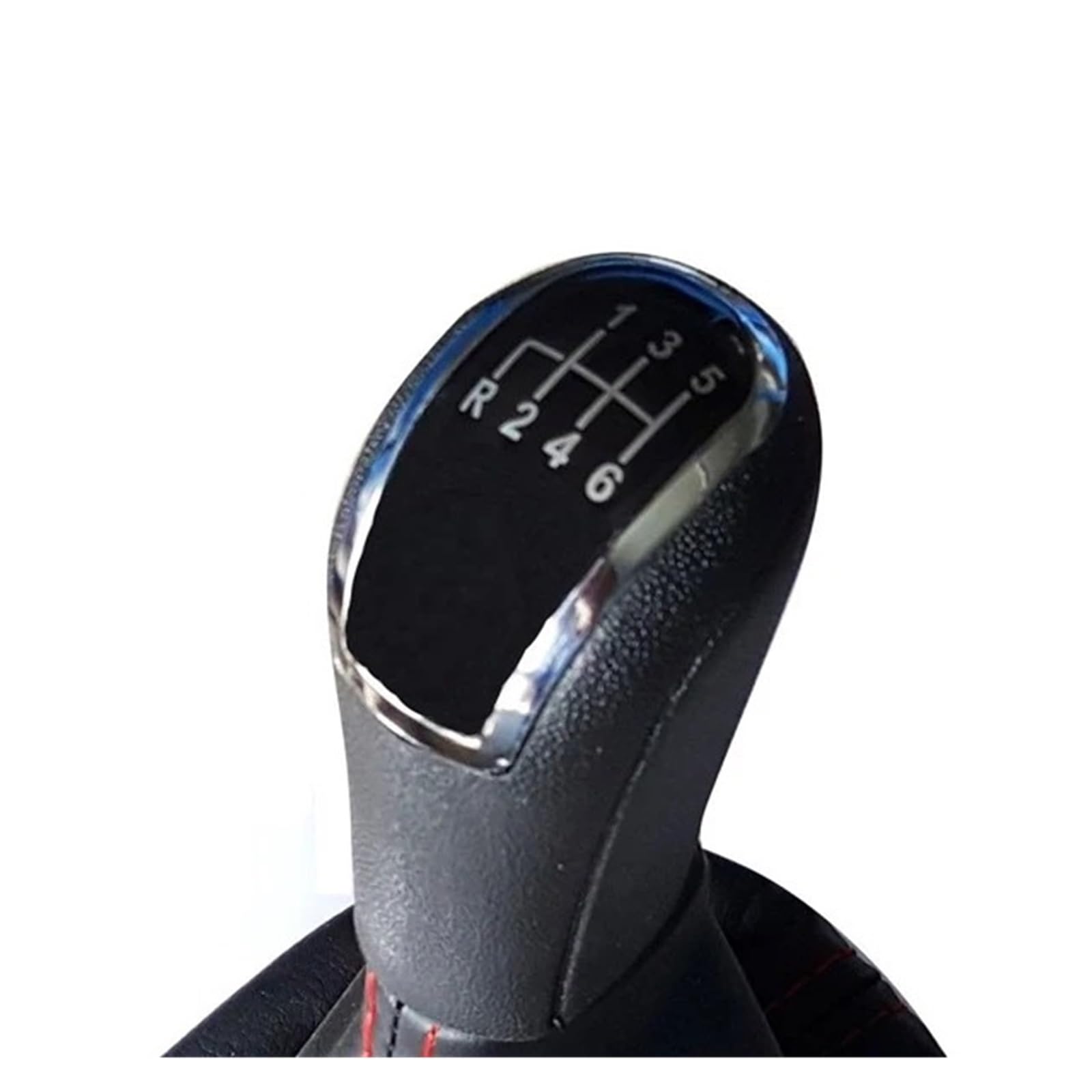 KUNYOS Leather Gear Knob for Benz C-Class W202 W208 E-Class W210 W203 S203 W245 W169 2004-2012 W168 1997-2004 5 Gear 6 Speed Car Shift Knob(R Left 123456)
