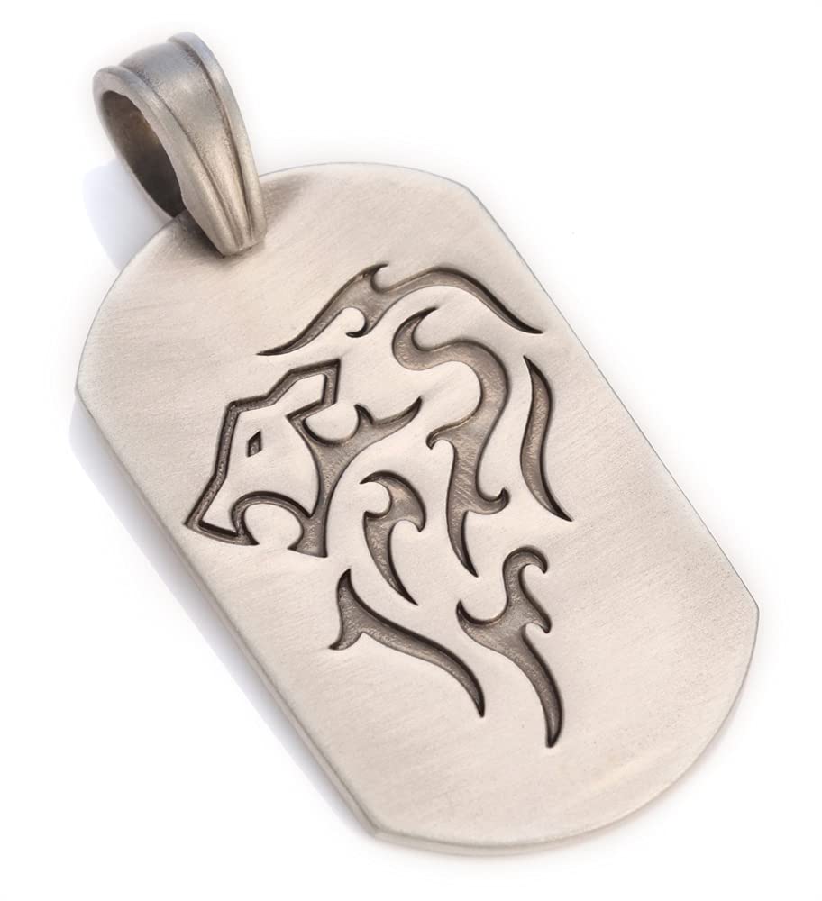 BICOSentosa' Dog Tag Lion Tribal Pendant (DT19)