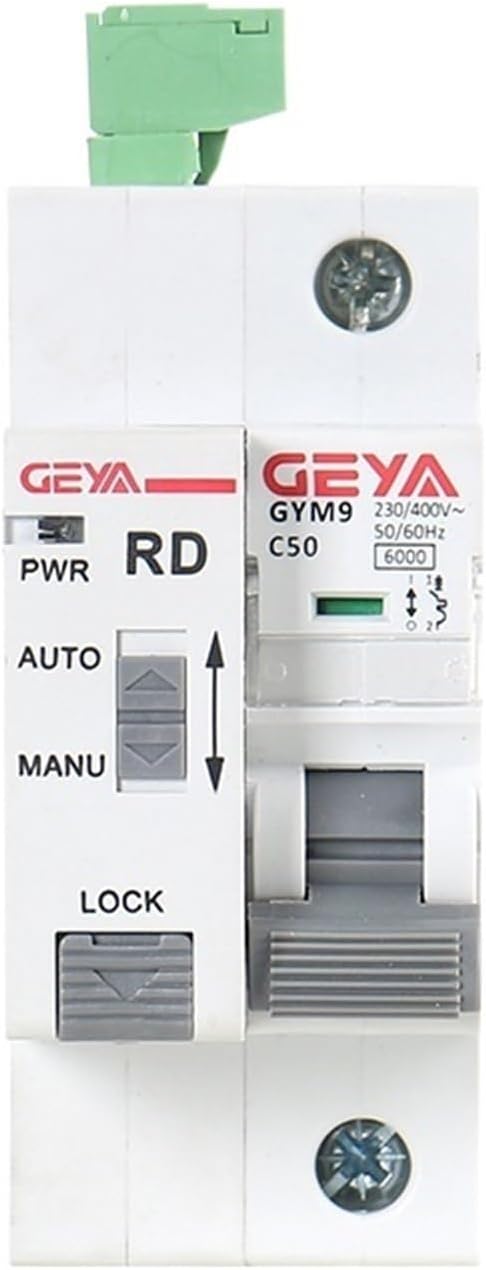 Din Rail GYM9 1P MCB with Autoreclose Device Automatic Reset Circuit Breaker Smart Home MCB Auto Recloser (Color : 1PMCB16A, Size : GRD9M-R-DC12V-Switch)