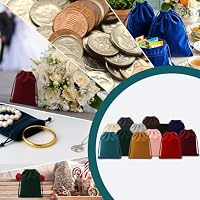 TXXATX 24 Stück Samtbeutel Schmuckbeutel mit Kordelzug 7x9 cm Samtsäckchen 12 Farben Stoffsäckchen zum Befüllen für Schmuck Armbändern Ringe Hochzeit Geburtstag Weihnachten Geschenk – Ansicht 2