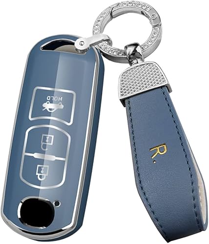 Miniatura 10 de ontto Funda para llave inteligente compatible con Mazda de 3 botones para Mazda 2, 3, 5, 6, 8, CX3, CX5, CX7, CX9, MX5, protector de llave de