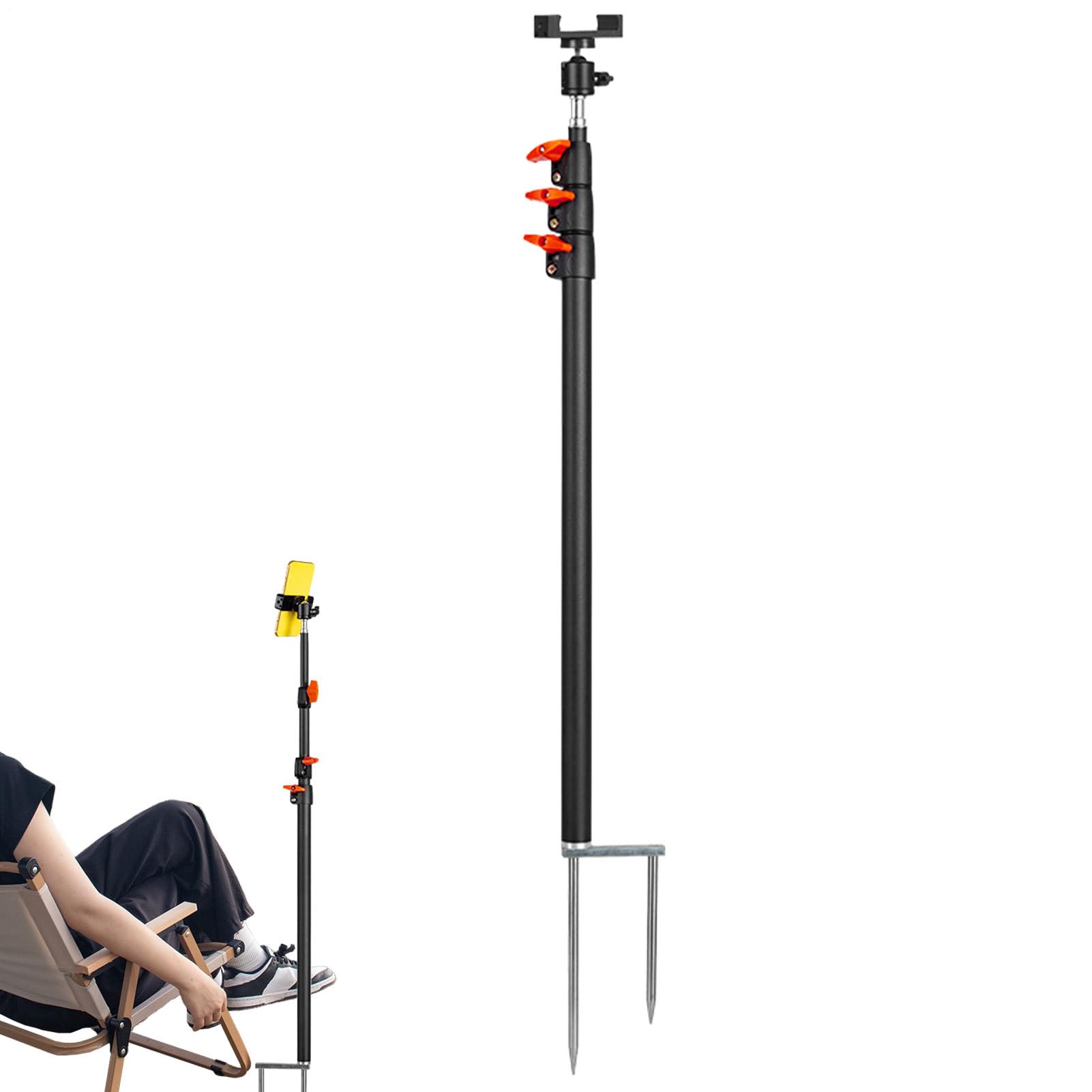 Supporto Smartphone Da Terra Supporto in Metallo Multiuso e Portatile per | Stand Telefono Outdoor Multiuso Per Attività All'Aperto