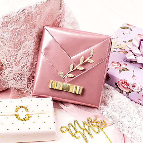 Wrapaholic Wrapping Paper Roll - Mini Roll - 3 Rolls - 17 Inch X 120 Inch Per Roll - Pink And Rose Gold Design For Wedding, Holiday, Party, Baby Shower #TOP4
