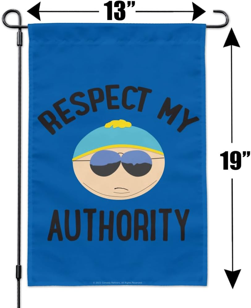 South Park Cartman Respect my Authority Garden Yard Flag