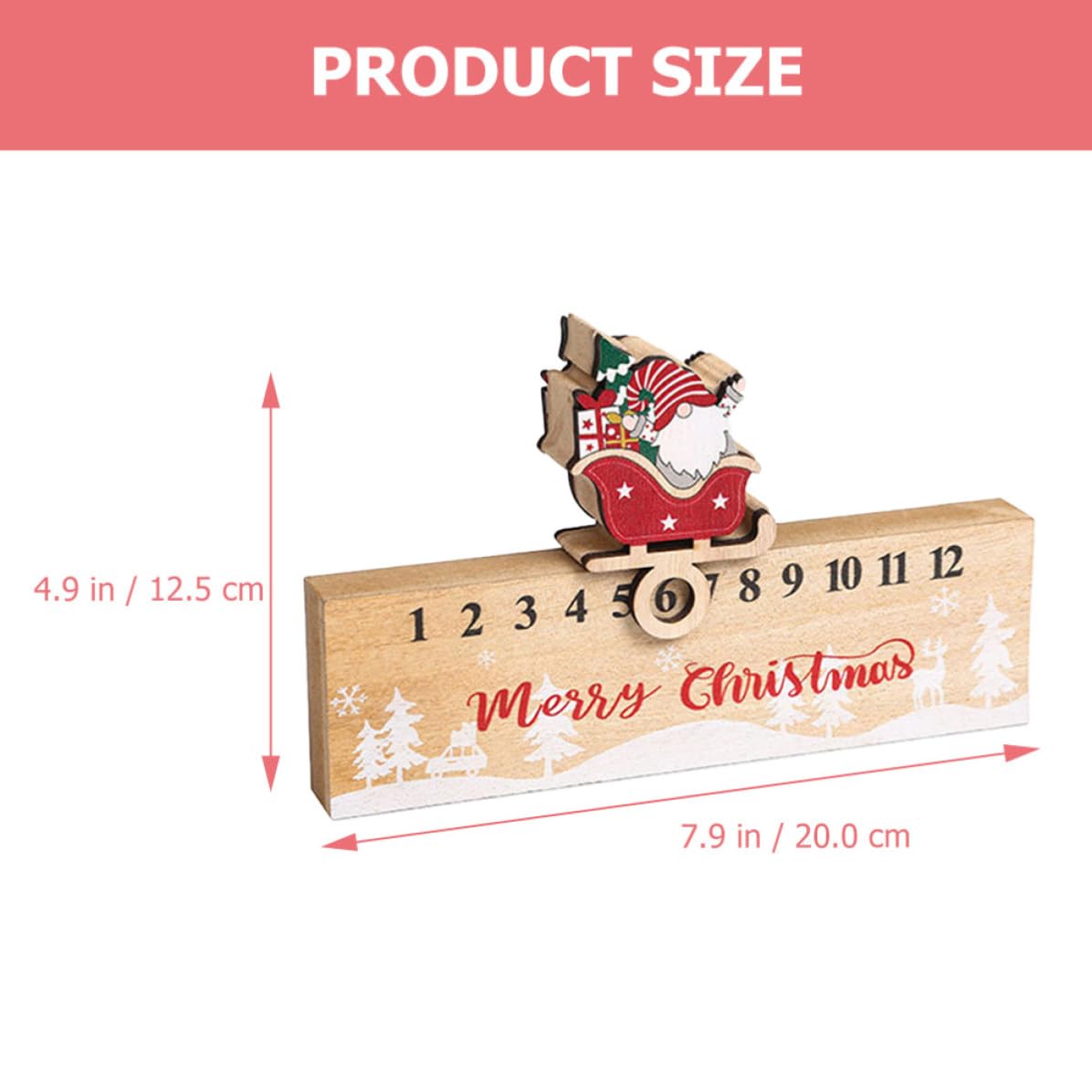 BESPORTBLE 5 Pezzi Calendario Dell’avvento in Legno per Natale,