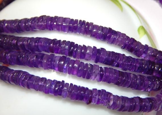 Amethyst Tyre Beads de qualité gemme pour la haute joaillerie créative