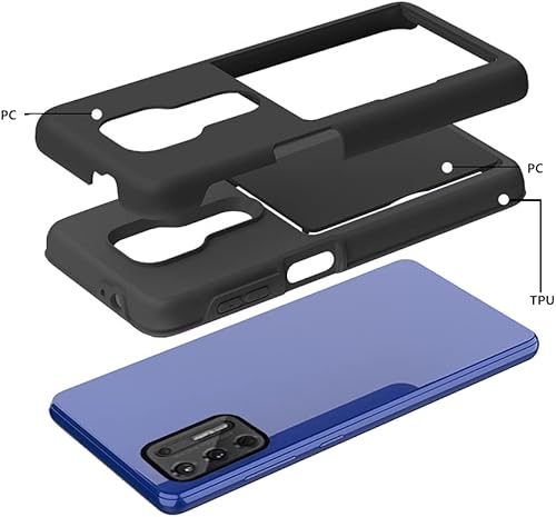 Miniatura 7 de Asuwish - Funda compatible con Moto G Stylus 2021 y protector de pantalla de vidrio templado para tarjeta celular, ranura para soporte de soporte,