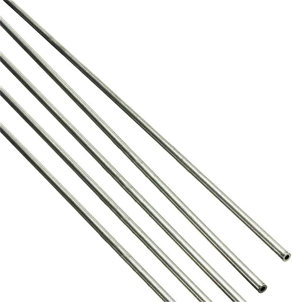 10pcs 500mm 304 Stainless Steel Capillary Tube, 6mm×4mm- 2mm×1.6mm Hollow Round Tube, Home DIY Pipe Fitting(OD6mm ID5mm)
