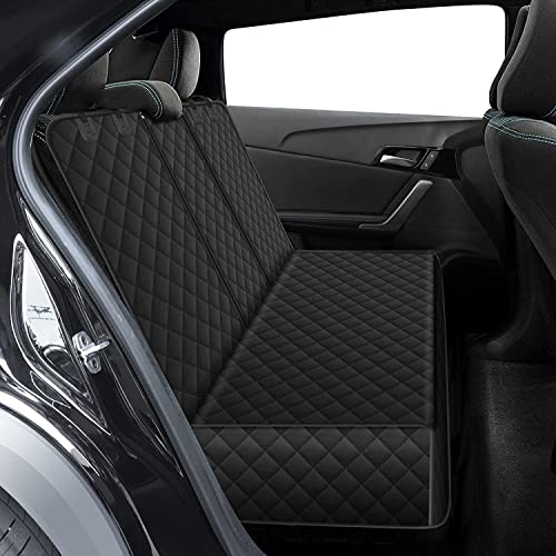 Alfheim Dog Car Back Seat Cover, Waterproof Scratchproof Rear Seat Protector with Arm-Rest Opening, Nonslip Durable Washable Dog Travel, Universal fit for Most Cars