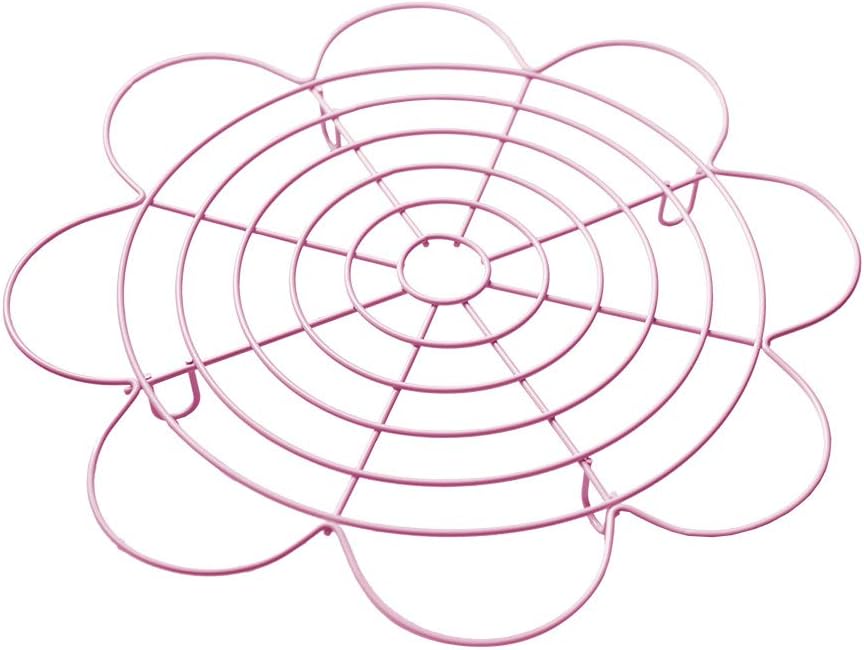 Lufeiya Cooling Rack Round 11 inch Baking Round Cake Pink Carbon Steel Oven and Dishwasher Safe