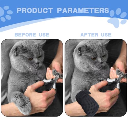 XYTAHDM 4 Stück verstellbare Katzenschuhe aus Netzstoff,Kratzschutz für Katzen Atmungsaktives Mesh Katzenpfotenabdeckungen,zum Baden von Haustieren, Schneiden von Nägeln, Überprüfen(M)