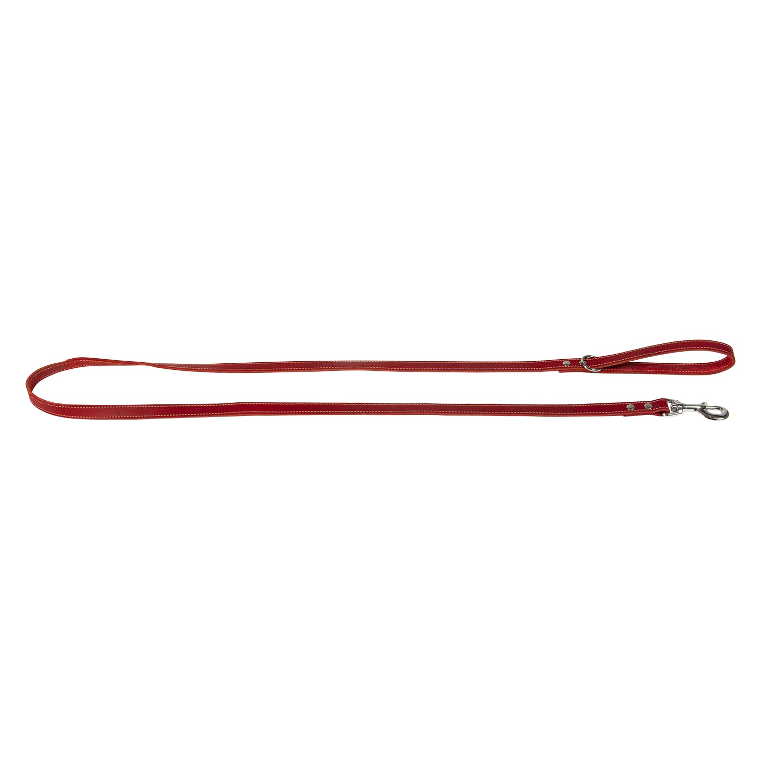 JACK AND VANILLA, Laisse Longue pour Chien, Modèle Cuir Gras, Couleur Rouge, Taille 18 mm x 180 cm