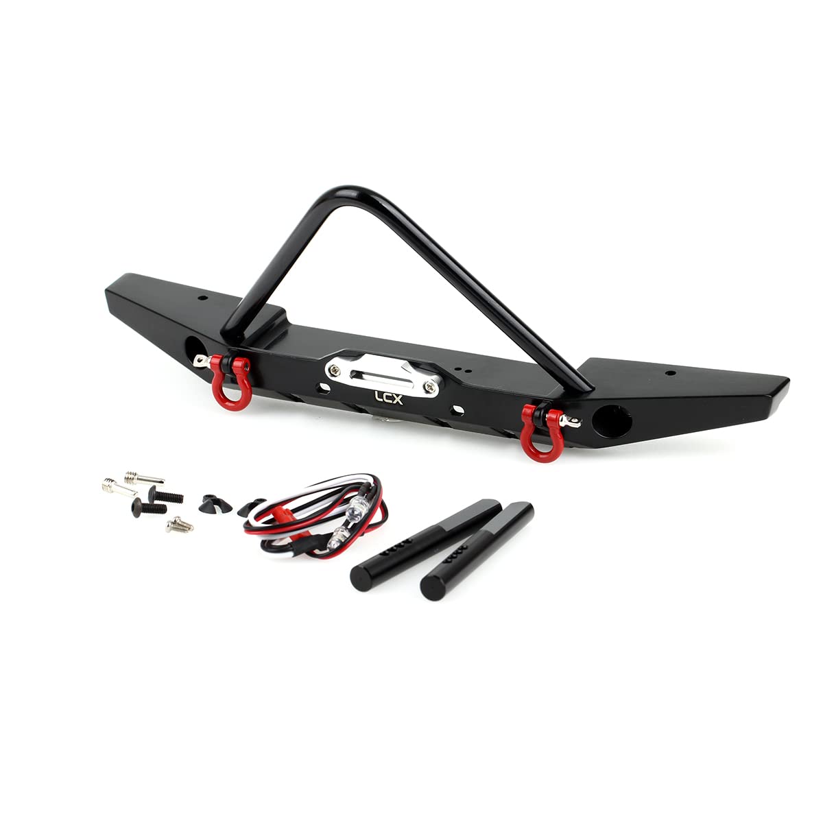 LCX Racing 1/10th RC Crawler Car Metal Front Bumper for TRX4 Axial SCX10 II 90046 SCX10