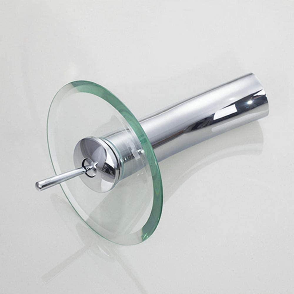 Mitigeur cascade en verre trempé robuste avec finitions chrome et nickel pour évier