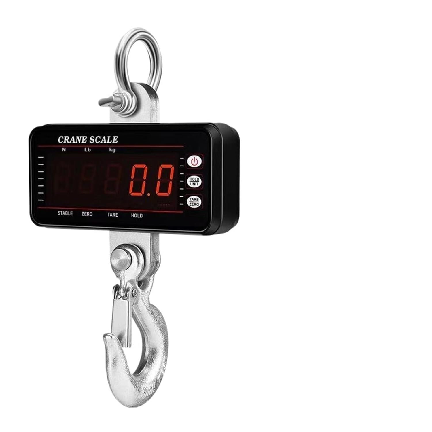 Digital Crane Scale, Heavy Duty Crane Scale with 65ft Remote Control 1500kg/500kg Digital Hanging Scale LCD/LED Display Industrial Hook Scales,for Farm Hunting Fishing,Led 500kg-black-A