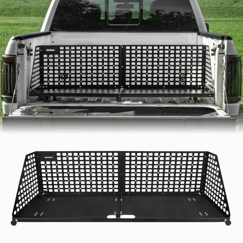 TACMOLLE Truck Bed Organizer – MOLLE Panel Sliding Cargo Tray, Truck Bed Storage for MOLLE Accessories, Compatible with Ford F150 F250 F350 2015–2024