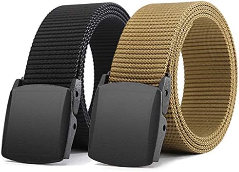 WYuZe 1.25"/1.5" Nylon Belt All Size No Hole Adjustable Mens Military Web Belt