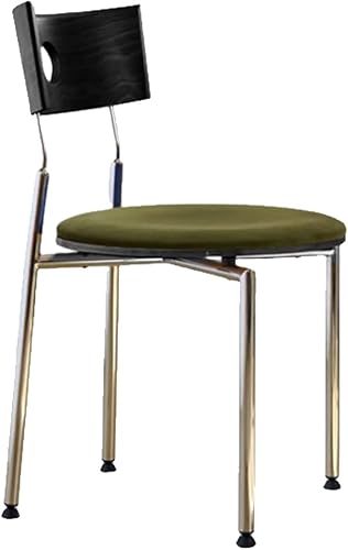 Miniatura 14 de Stackable Dining Chairs Set, Kitchen Chair with Curved Backrest, Upholstered Living Room Chair, Occasional Seat Dining Room Chairs with Metal