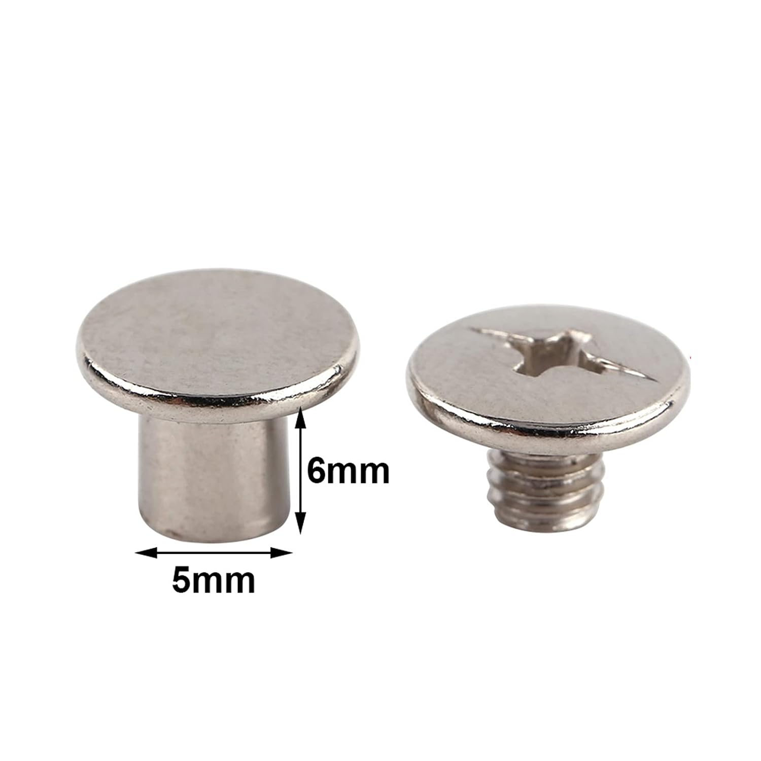 Rivet Screws, 100PCS Binding Screws + 100PCS Screw Set Rivet Screw Chicago Binding Screw Phillips Head Rivets for Photo Album Leather Working