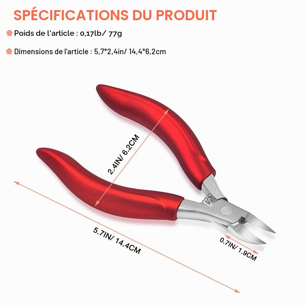 BEZOX précision Coupe ongles ou Tondeuse Pour épais Orteils Fungus Ongles Incarnés - Grip souple et boîtes-cadeaux en métal