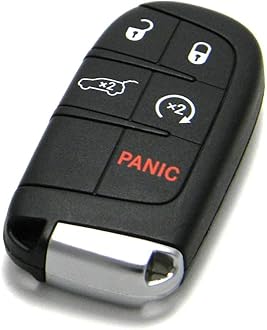 OEM Electronic 5-Button Smart Key Fob Remote Compatible with 2014-2022 Jeep Grand Cherokee (FCC ID: M3N-40821302, P/N: 68143505)
