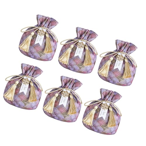 User Friendly Velvety Treat Bags Sturdy Efficient Drawstring Closure Traditional Chinese Ceremony Party Treats Elegant Bridal Pa