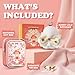 Bunny Lulu Keychain with Tin Cute Plush Bunny Keychain with Bow Adorable Charm for Bags Keys Handbags Gifts for Her (White with Big Bow(Blessing Tin & Bag))