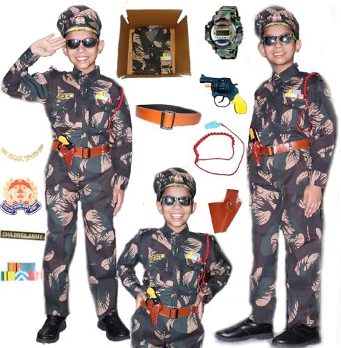 SCRIPTURE Fancy Dress Army costumes for kids |Indian Army, Police, BSF & Subhash Chandra Bose costumes for boys & girls fancy dress costumes for school function