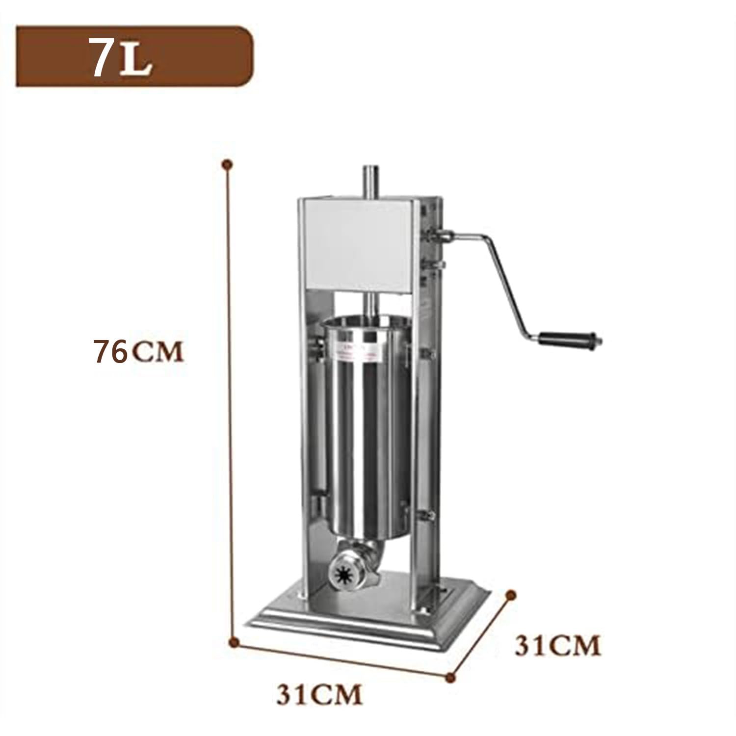 Machine à Churro Espagnole Verticale Commerciale, Machine à Churros Manuelle, Machine à Churros en Acier Inoxydable avec 4 Buses, Idéale pour Les Restaurants et Les Boulangeries,7L