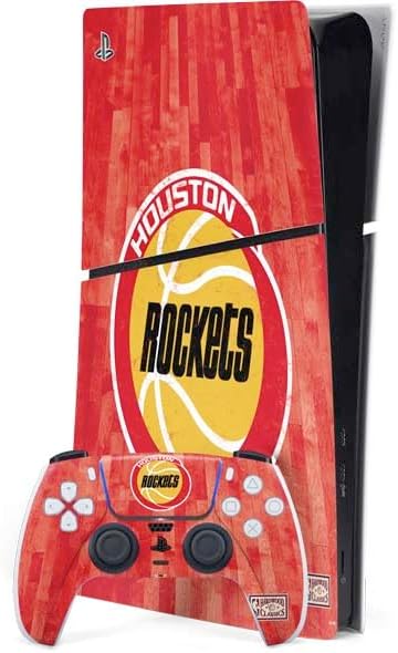 Skinit Decal Gaming Skin Compatible with PS5 Slim Digital Edition Bundle - Officially Licensed NBA Houston Rockets Large Logo Design