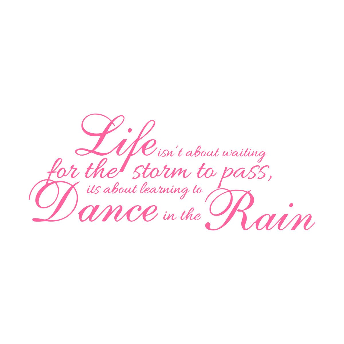 Inspirational Wall Quote Decor Decals Positive Life Quotes Vinyl Wall Stickers Home Decor Living Room Kids Bedroom Murals Small - 24x57cm