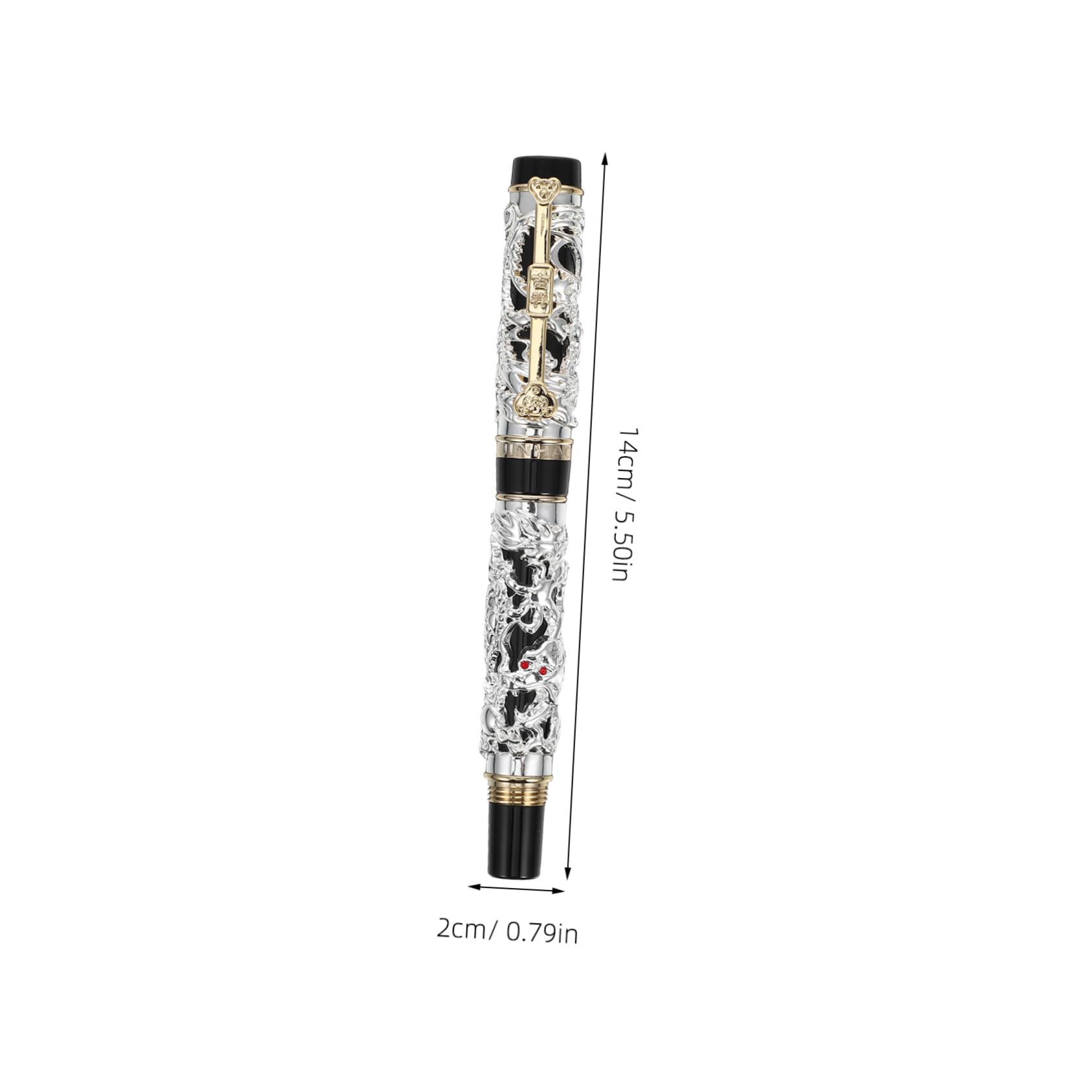 SEWACC Stylo Plume Dragon et Vintage Alliage de Zinc Stylo Calligraphie Chinois pour Dessin et Signature Pointe Fine pour Artistes Design Compact et Robuste