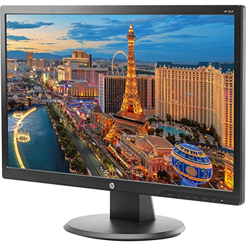 Image of HP 22uh 21.5-inch Full HD 1920 x 1080 LED Backlit LCD Monitor 2-Pack Bundle with Desk Mount Clamp Dual Monitor Stand