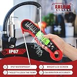 AWLKIM Instant Read Meat Thermometer for Grill and Cooking - Waterproof Fast Food Thermometer with Backlight, Digital Food Probe for Kitchen Cooking, Candy Making, Outside Gril - Image 4