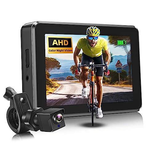 ATOVANKA Bike Rear View Camera,Bike Rear View Mirror with...