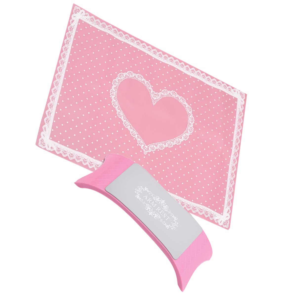 FRCOLOR 3pezzi Cuscino Silicone Per Manicure Tappetino Portatile e Lavabile Per Unghie Strumento Professionale Per Estetiste Art Rosa
