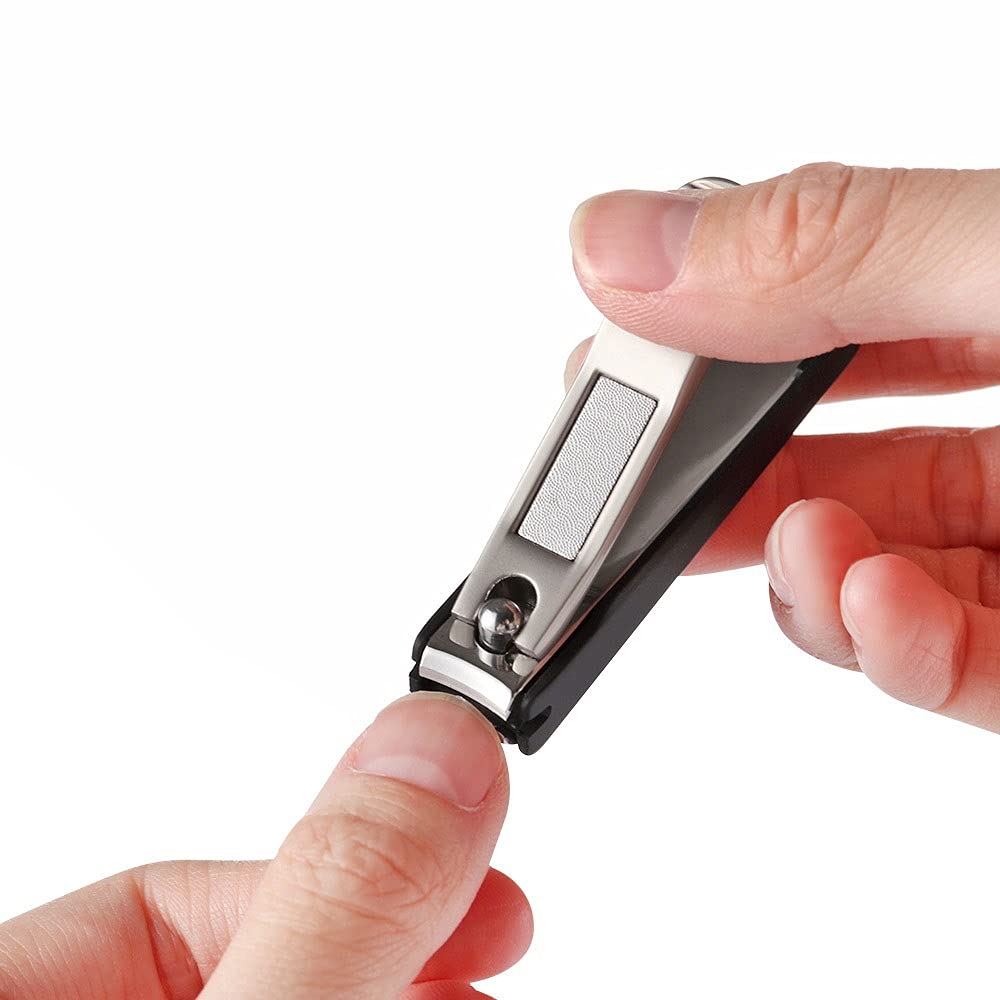 XIANGFAZJD Nagelschere Edelstahl Nagelschneider, Kohlenstoffstahl Fingernagel Zehennagel Cutter Dicke Nagelschneider Rotierende Kopf Maniküre Pediküre Werkzeug (Size : Large)