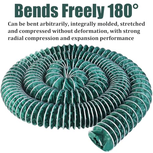 Conduit d'air vert pliable 2m pour hotte et ventilateur - 3