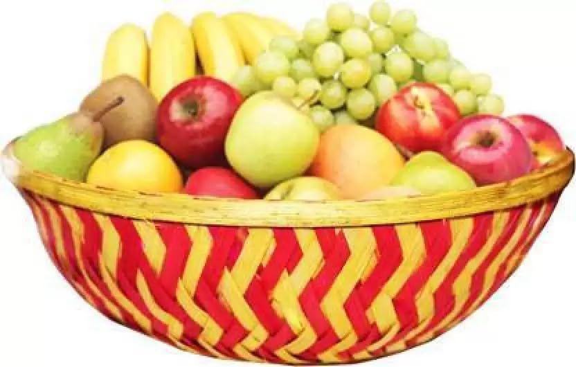Image of ROYAL 11 ART & CRAFT Multipurpose Bamboo Basket Set for Fruit /Vegetable /Dry Fruit /Chocolate Packaging /Wedding Gift and Daily Use DIY Projects (Red) Size-9 Inch,Pack of-5