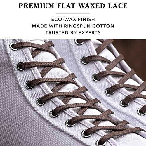 Cobbler'S Choice Co. Finest Quality BRNLCS52 Premium Flat Waxed Cotton Boot Laces thumb #5