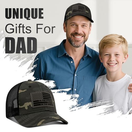 Image of Best Dad Ever American Flag Dad Hat - Adjustable Cotton Baseball Cap for Father's Day, Birthday Gifts from Daughter Son