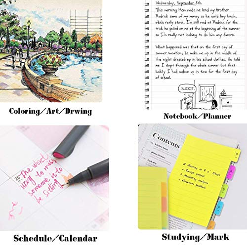 Ai-Natebok 36 Colored Pens Fine Point Markers, Fine Tip Drawing Pens, Porous Fineliner Pens For Bullet Journal Planner Writing Note Taking Calendar Agenda Coloring Art School Office Supplies #TOP4