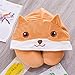 FENGCLOCK Cojín de una Pieza de Viaje Cuello en Forma de U Almohada Siesta, Pequeños Animales de Dibujos Animados de Peluche de Juguete Sombrero de Siesta, Rebote Lento Lavable,Husky
