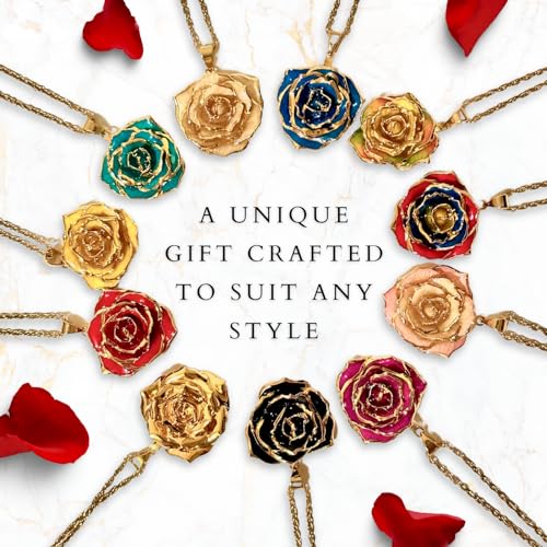 Eternal Rose Eternal Necklace 24k Gold Dipped Forever Rose Necklace3