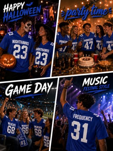Image of Custom Replica Football Jersey with Name Number Logo